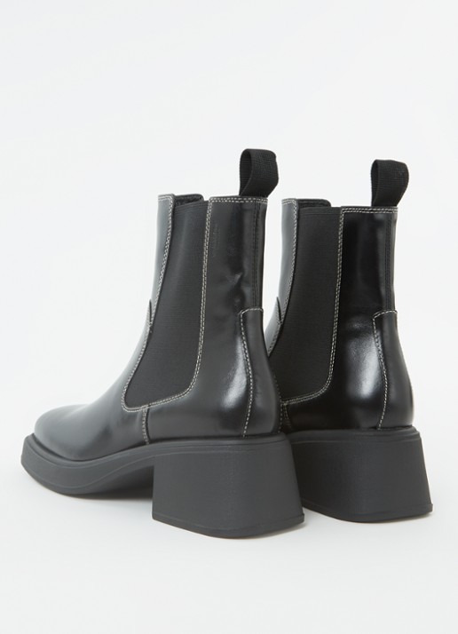 Vagabond Shoemakers Dorah chelsea boot van leer - achterkant zwart