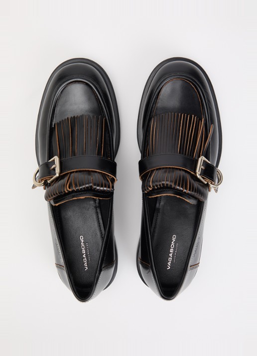 Vagabond Shoemakers Freya loafer van leer - detail 4 zwart