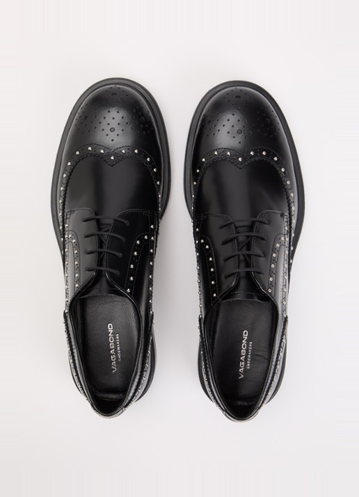 Vagabond Shoemakers Freya veterschoen van leer met studs - detail 5 zwart