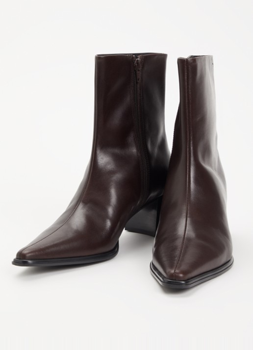 Vagabond Shoemakers Giselle enkellaarsje van leer - detail chocoladebruin