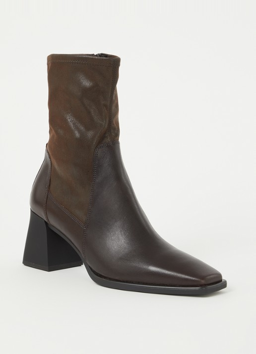 Vagabond Shoemakers Hedda enkellaarsje van leer - voorkant 4 donkerbruin