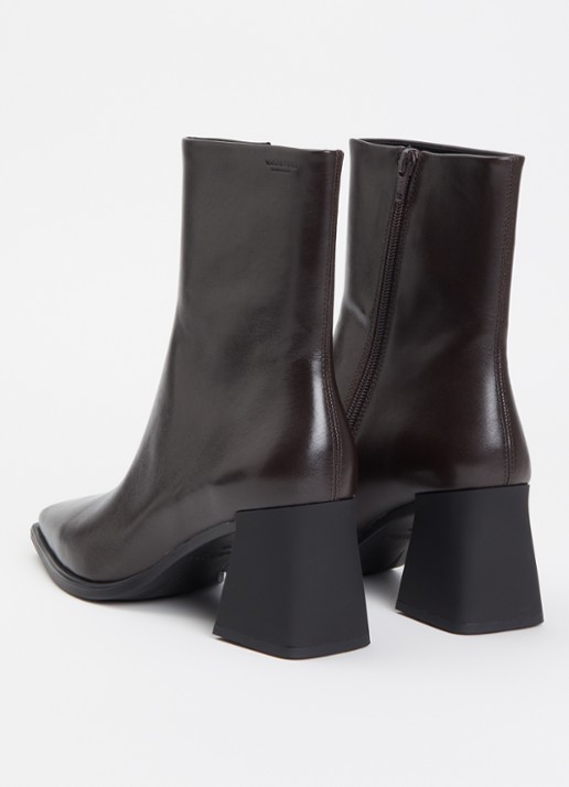 Vagabond Shoemakers Hedda enkellaarsje van leer - achterkant 3 chocoladebruin