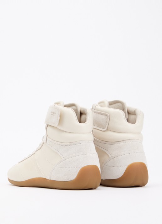 Vagabond Shoemakers Hollie sneaker van leer met suède details - achterkant gebroken wit