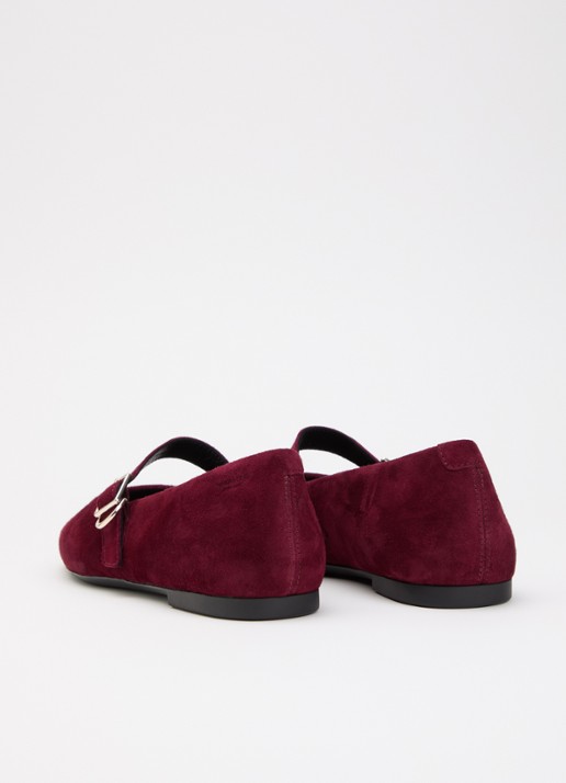 Vagabond Shoemakers Jolin ballerina van geitensuède - achterkant 5 bordeauxrood