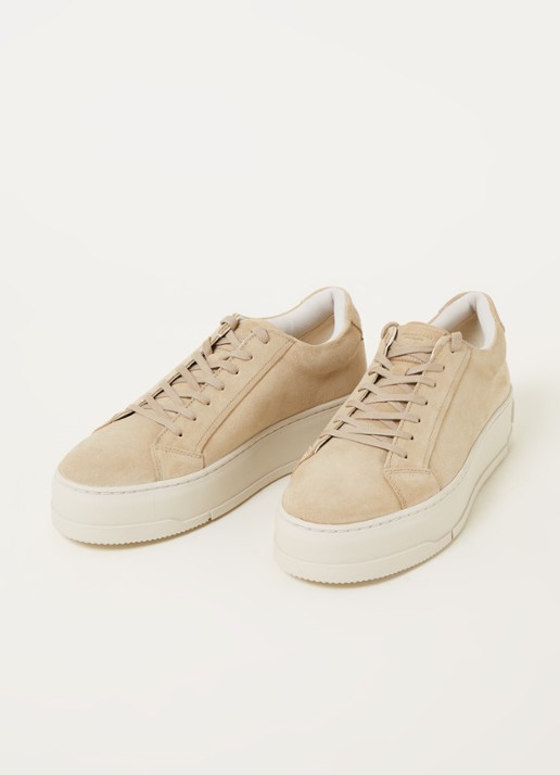 Vagabond Shoemakers Judy Platform sneaker van leer  - detail beige