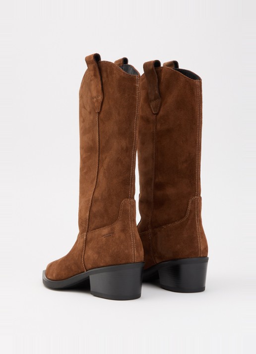 Vagabond Shoemakers Kelsey cowboylaars van suède - achterkant 4 cognac