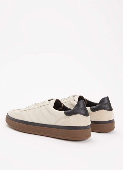 Vagabond Shoemakers Leo sneaker van leer met suède details - achterkant beige