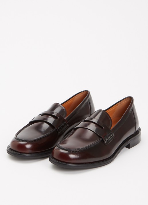 Vagabond Shoemakers Linn loafer van lakleer  - detail 4 donkerbruin
