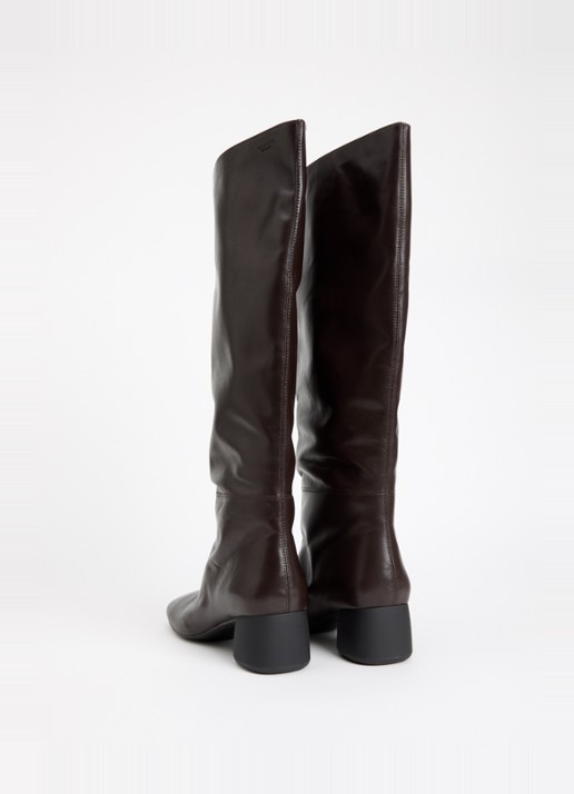 Vagabond Shoemakers Livia overknee laars van leer - achterkant 4 chocoladebruin