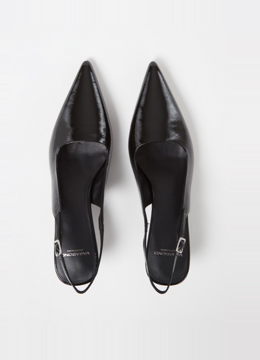 Vagabond Shoemakers Lykke slingback van lakleer - detail 2 zwart