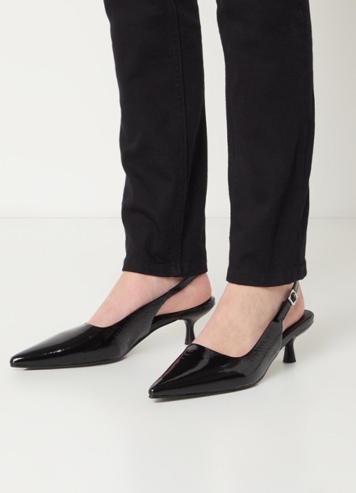 Vagabond Shoemakers Lykke slingback van lakleer - voorkant 6 zwart
