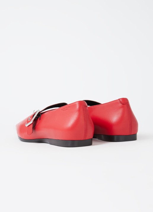 Vagabond Shoemakers Wioletta ballerina van leer - achterkant rood