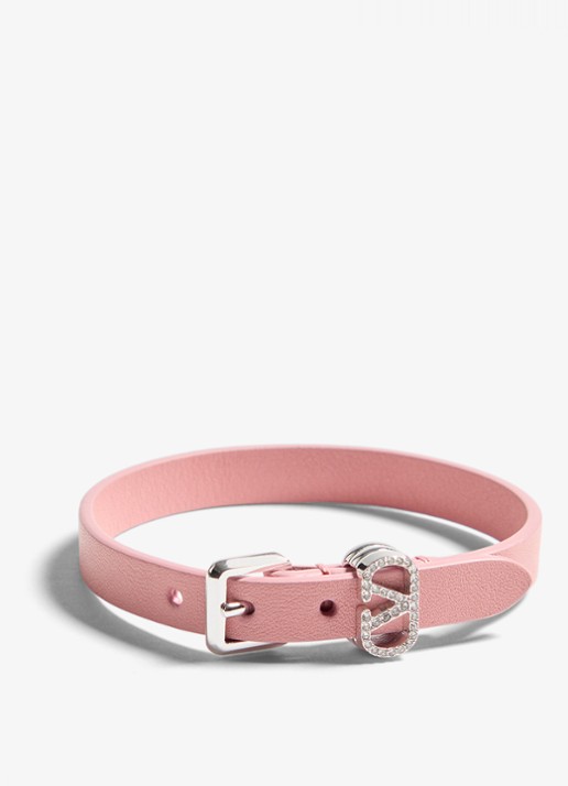 Valentino Garavani Armband van kalfsleer met logo