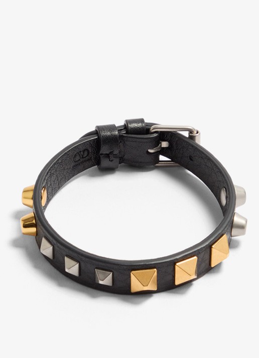 Valentino Garavani Armband van kalfsleer met studs