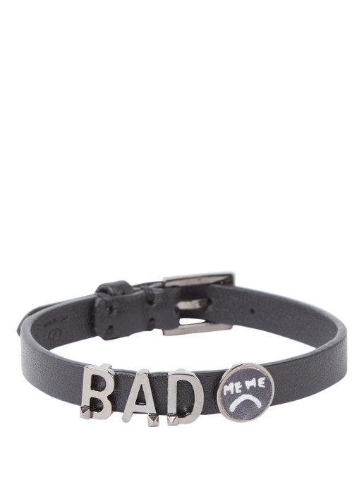 Valentino Garavani Armband van kalfsleer - voorkant zwart