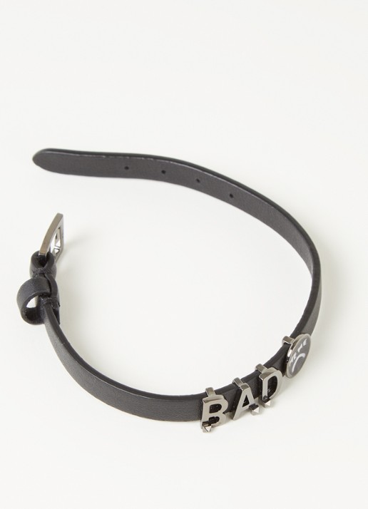Valentino Garavani Armband van kalfsleer - voorkant 2 zwart