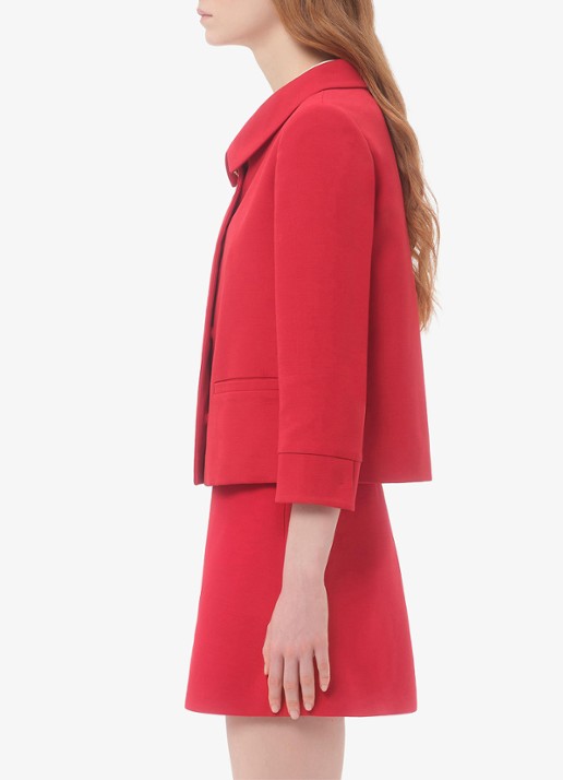Valentino Garavani Blazer in zijdeblend met paspelzakken - detail 5 rood