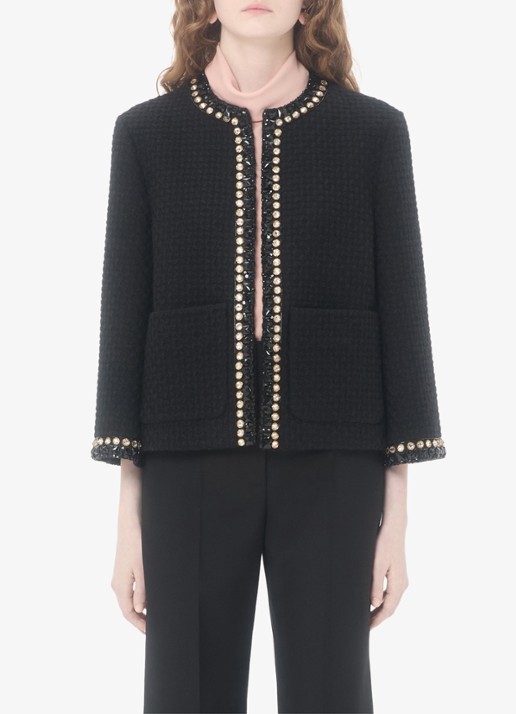 Valentino Garavani Blazer van tweed met strass