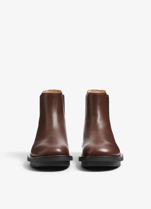 Valentino Garavani Chelsea boot van kalfsleer - detail 3 donkerbruin
