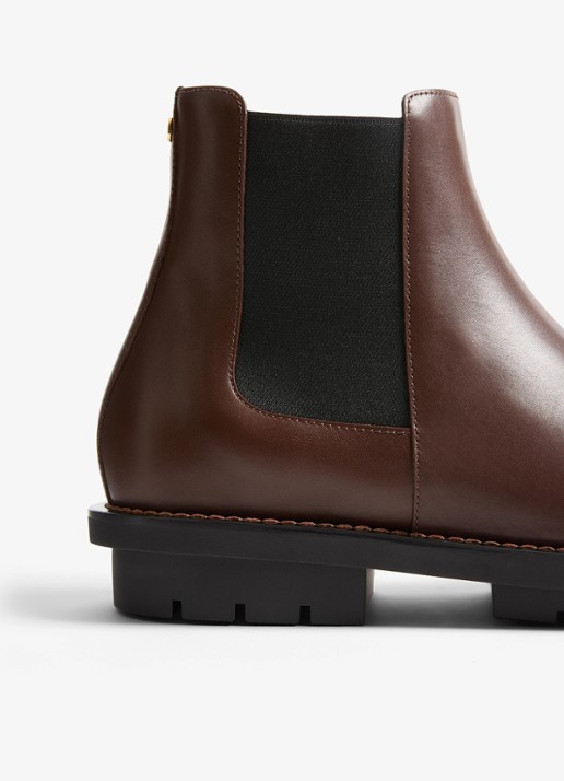 Valentino Garavani Chelsea boot van kalfsleer - detail 6 donkerbruin