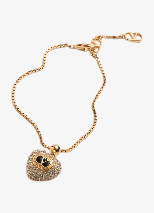 Valentino Garavani Coeur Royal armband met logo - detail 3 goud