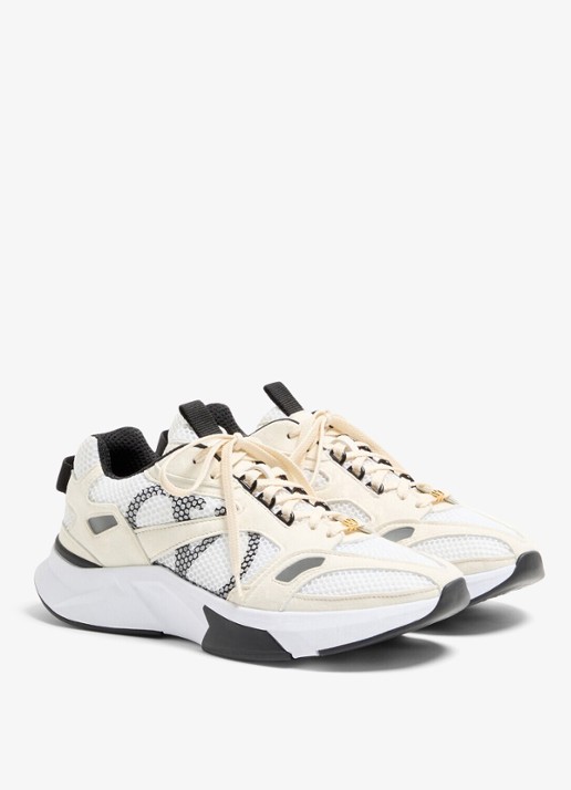 Valentino Garavani Demivee sneaker met suède details - detail 4 gebroken wit