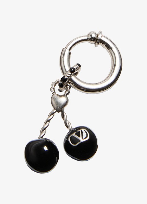 Valentino Garavani Enkele oorring met hanger - detail 2 zilver
