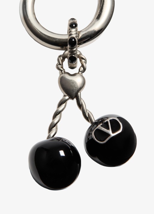 Valentino Garavani Enkele oorring met hanger - detail 3 zilver