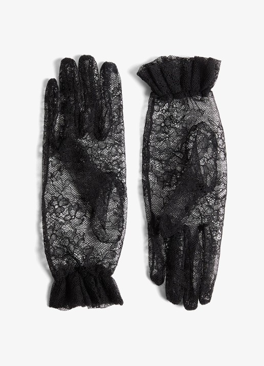 Valentino Garavani Handschoenen van kant - achterkant zwart