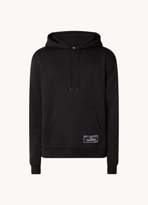 Valentino Garavani Hoodie met logo - voorkant zwart