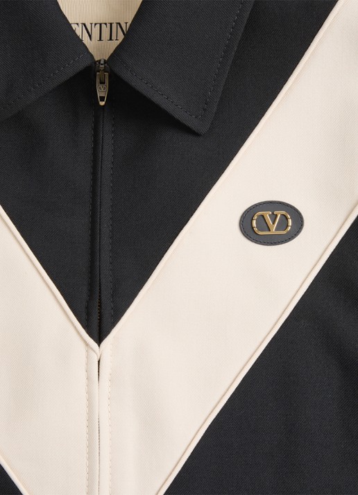 Valentino Garavani Jack in wolblend met opgestikte zakken - detail 7 zwart