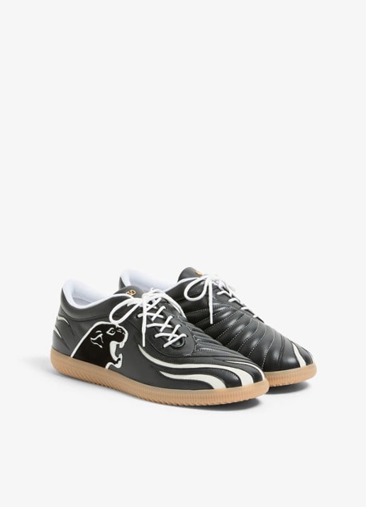 Valentino Garavani Kicky sneaker van geitenleer - voorkant 2 zwart