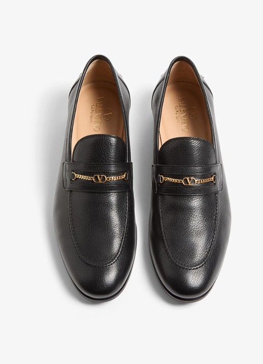 Valentino Garavani Loafer van geitenleer - detail 4 zwart