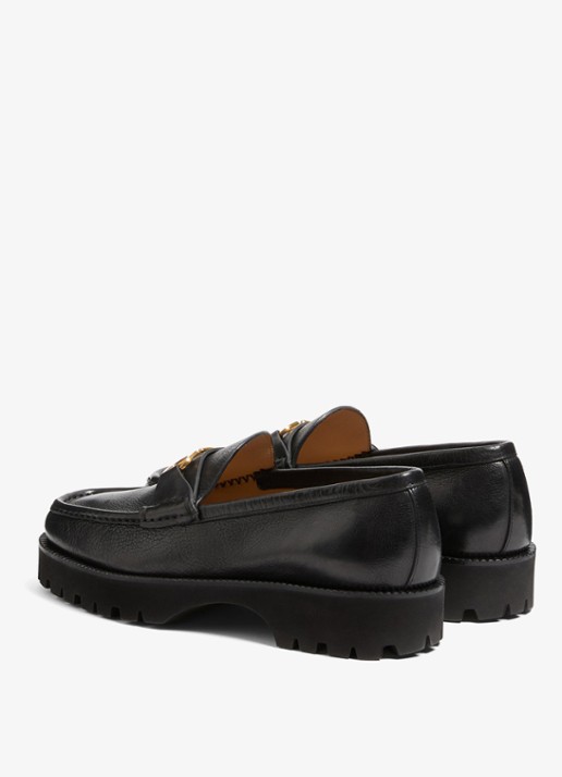 Valentino Garavani Loafer van leer - achterkant 6 zwart