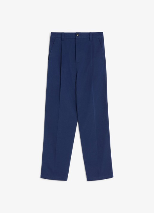 Valentino Garavani Loose fit chino met steekzakken - voorkant donkerblauw