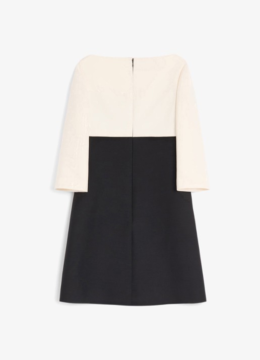 Valentino Garavani Mini jurk in zijdeblend - achterkant zwart