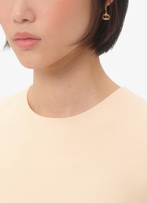 Valentino Garavani Oorhangers met logo - voorkant 4 goud