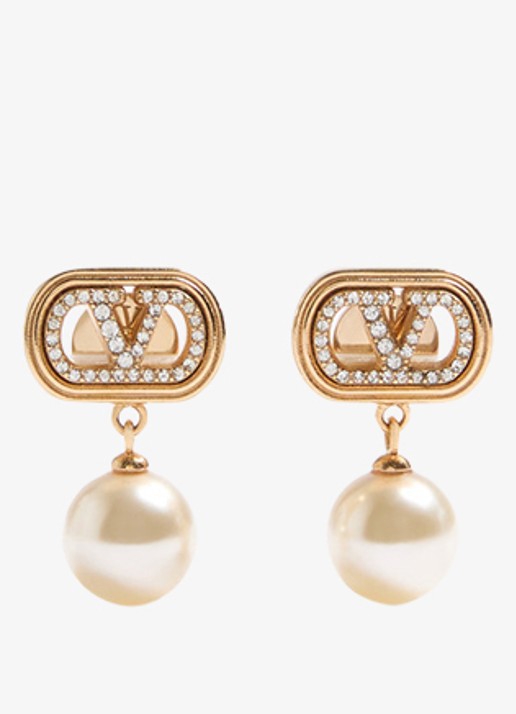 Valentino Garavani Oorstekers met hanger en logo