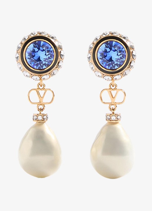 Valentino Garavani Oorstekers met kristal en parel