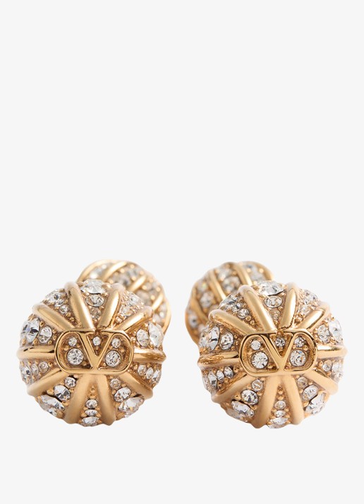 Valentino Garavani Oorstekers met kristal - detail goud