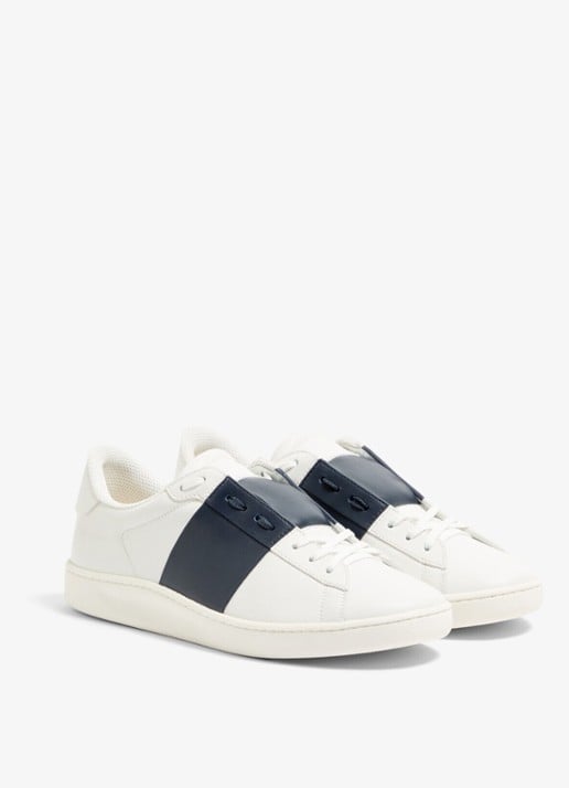 Valentino Garavani Open Royco sneaker van kalfsleer - detail wit