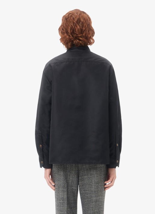 Valentino Garavani Oversized fit overshirt met borstzak - achterkant 7 zwart