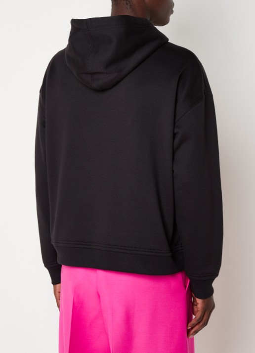 Valentino Garavani Oversized hoodie met stud - achterkant 3 zwart