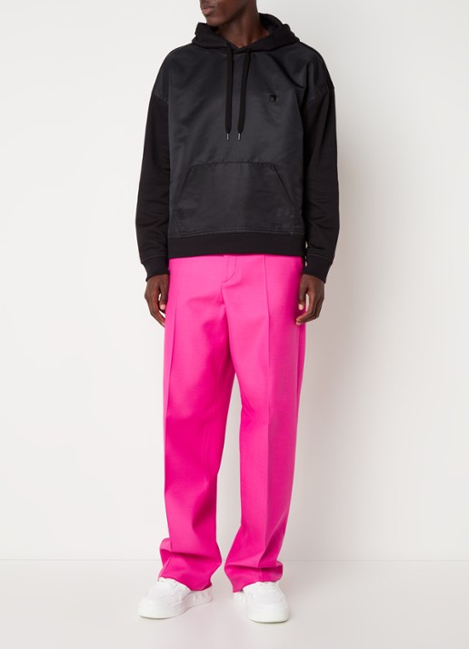 Valentino Garavani Oversized hoodie met stud - voorkant 2 zwart