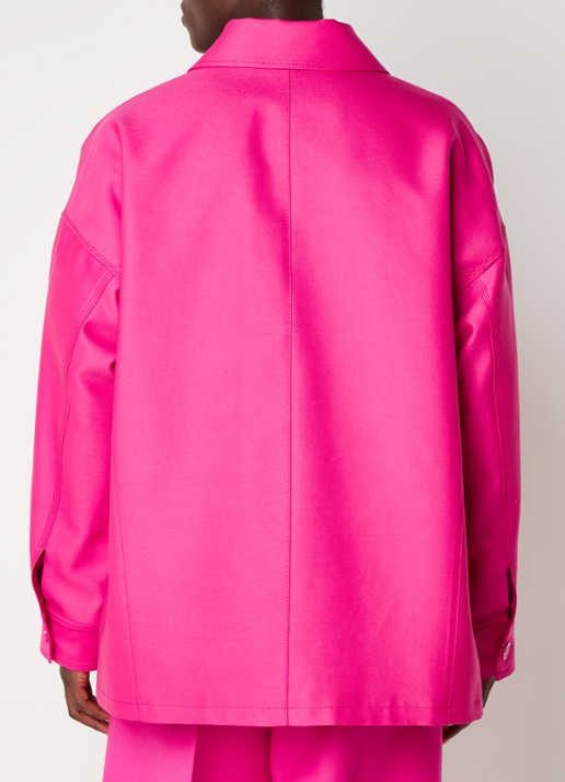 Valentino Garavani Oversized jack met steekzakken - achterkant 3 roze