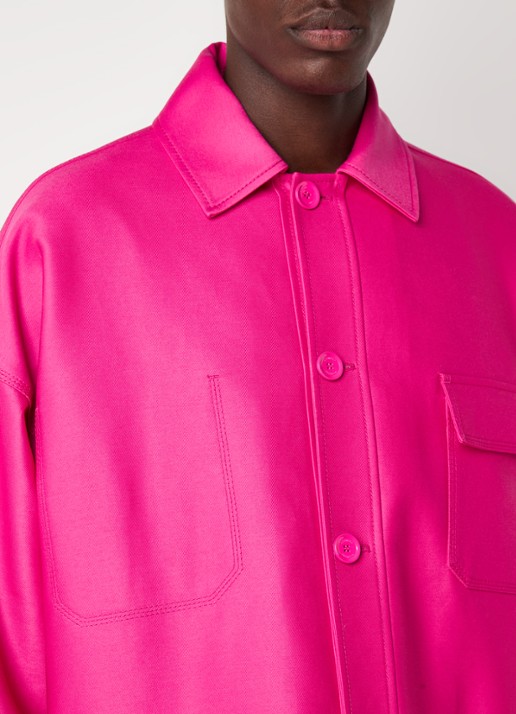Valentino Garavani Oversized jack met steekzakken - detail 2 roze