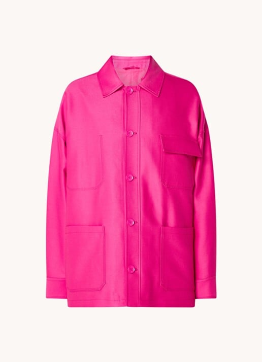 Valentino Garavani Oversized jack met steekzakken - voorkant 4 roze