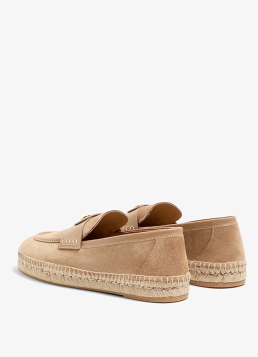 Valentino Garavani Palm Avenue espadrille van kalfssuède - achterkant 3 beige