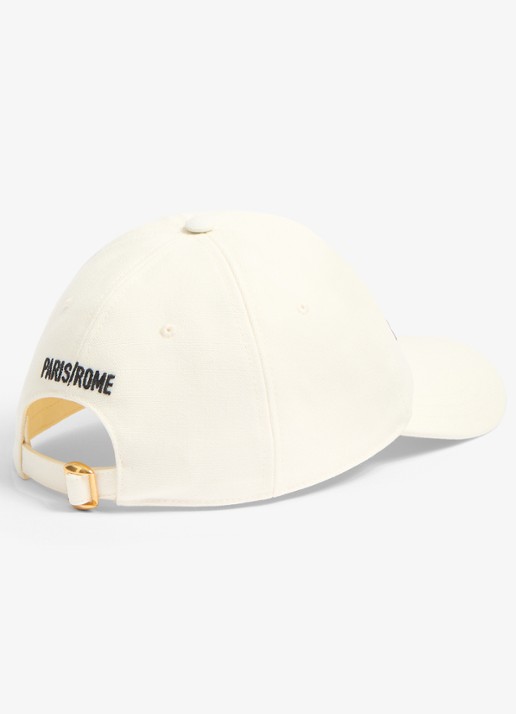 Valentino Garavani Pet met logoborduring - achterkant 4 gebroken wit
