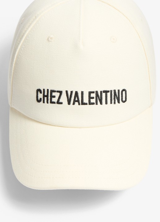 Valentino Garavani Pet met logoborduring - detail 3 gebroken wit